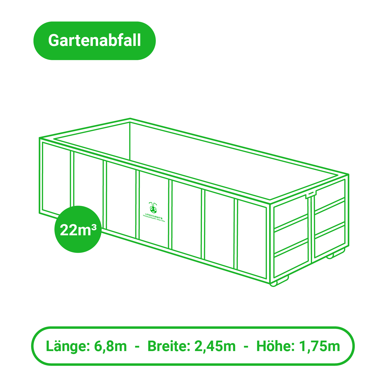 Gartenabfall Container 22m