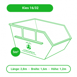 Kies 16-32mm - 5m³-Container