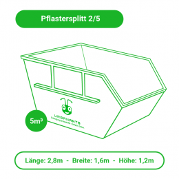 Pflastersplitt 2-5mm - 5m³-Container