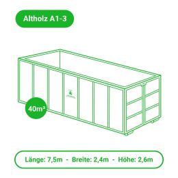 Altholz A I-III entsorgen – Container – 40m³