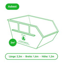 Asbest entsorgen – Container – 3m³