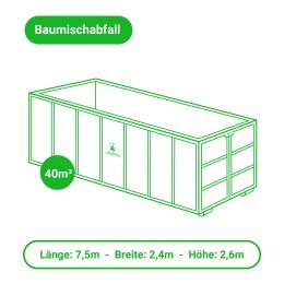 Baumischabfall entsorgen – Container – 40m³
