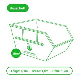 Bauschutt entsorgen – Container – 10m³