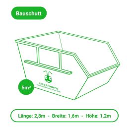 Bauschutt entsorgen – Container – 5m³
