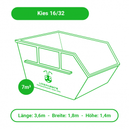 Kies 16 - 32mm - 7m³-Container