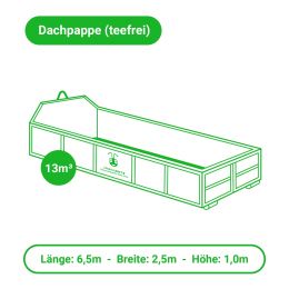 Bitumenpappe entsorgen – Container – 13m³