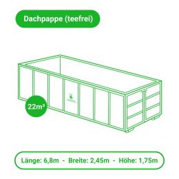 Bitumenpappe entsorgen – Container – 22m³