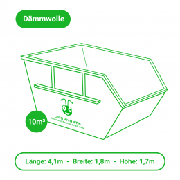 Dämmwolle entsorgen – Container – 10m³