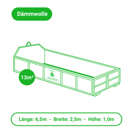 Dämmwolle entsorgen – Container – 13m³