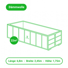 Dämmwolle entsorgen – Container – 22m³