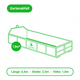 Gartenabfall entsorgen – Container – 13m³