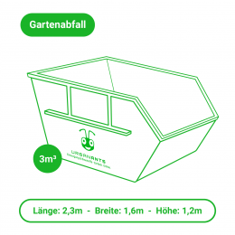 Gartenabfall entsorgen – Container – 3m³