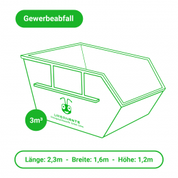 Gewerbeabfall entsorgen - Container – 3m³