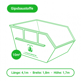 Gipsbaustoffe entsorgen – Container – 10m³