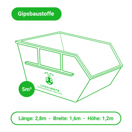 Gipsbaustoffe entsorgen – Container – 5m³