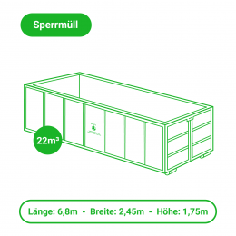 Sperrmüll entsorgen – Container – 22m³