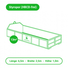 Styropor (EPS) entsorgen - Container – 13m³
