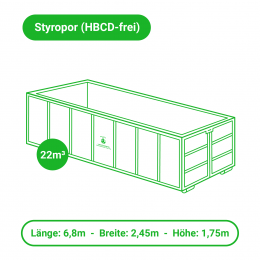 Styropor (EPS) entsorgen - Container – 22m³