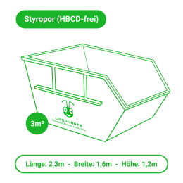 Styropor (EPS) entsorgen - Container – 3m³
