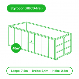 Styropor (EPS) entsorgen - Container – 40m³